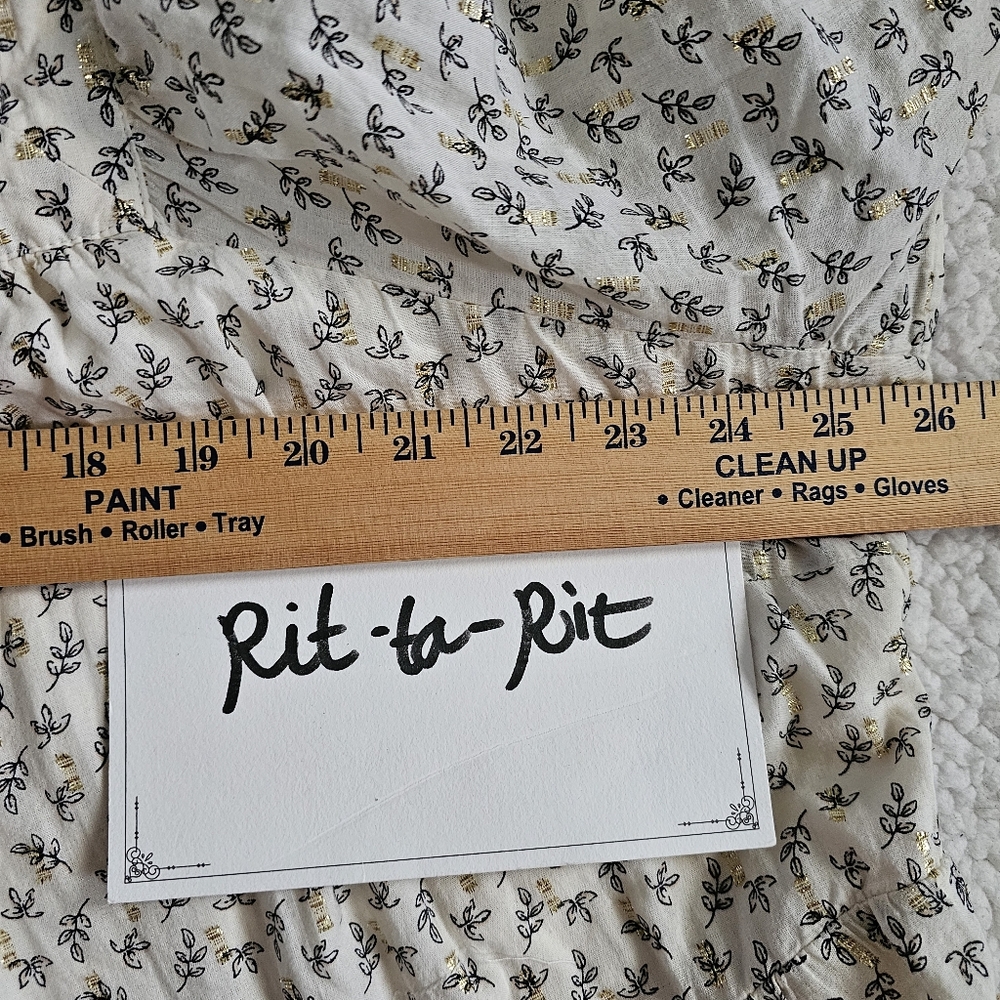 Old Navy Cream Boho Maxi Dress with Tiny Floral Print Siz3 3X - Picture 10 of 11